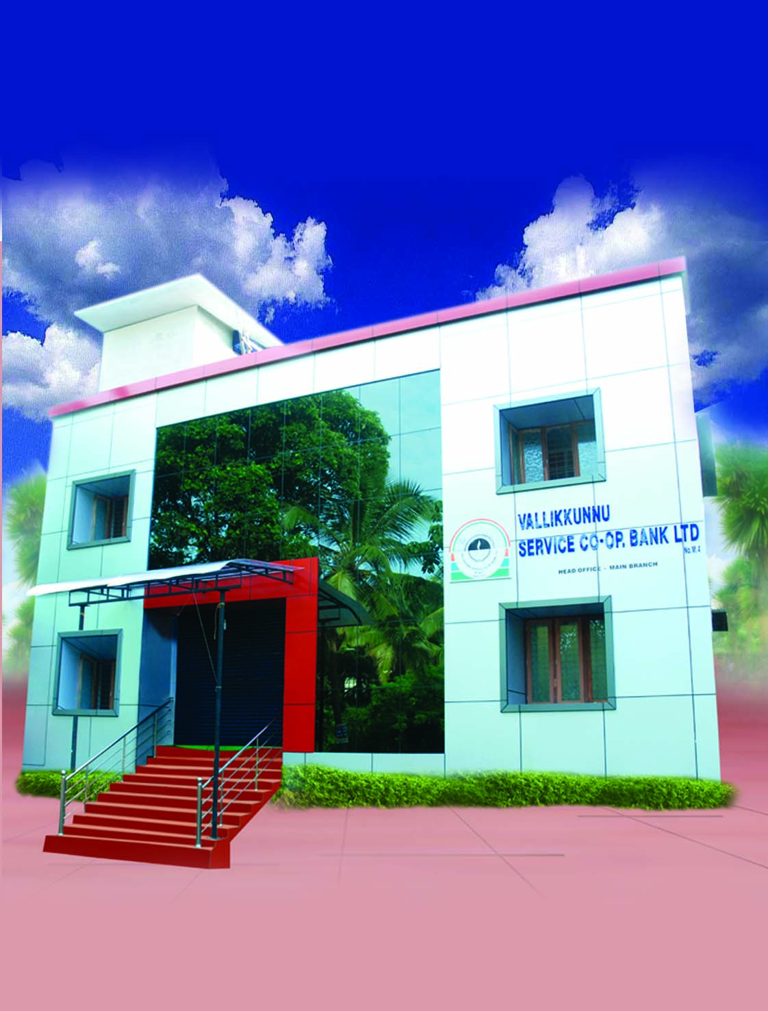 Modern bank interior with professional service